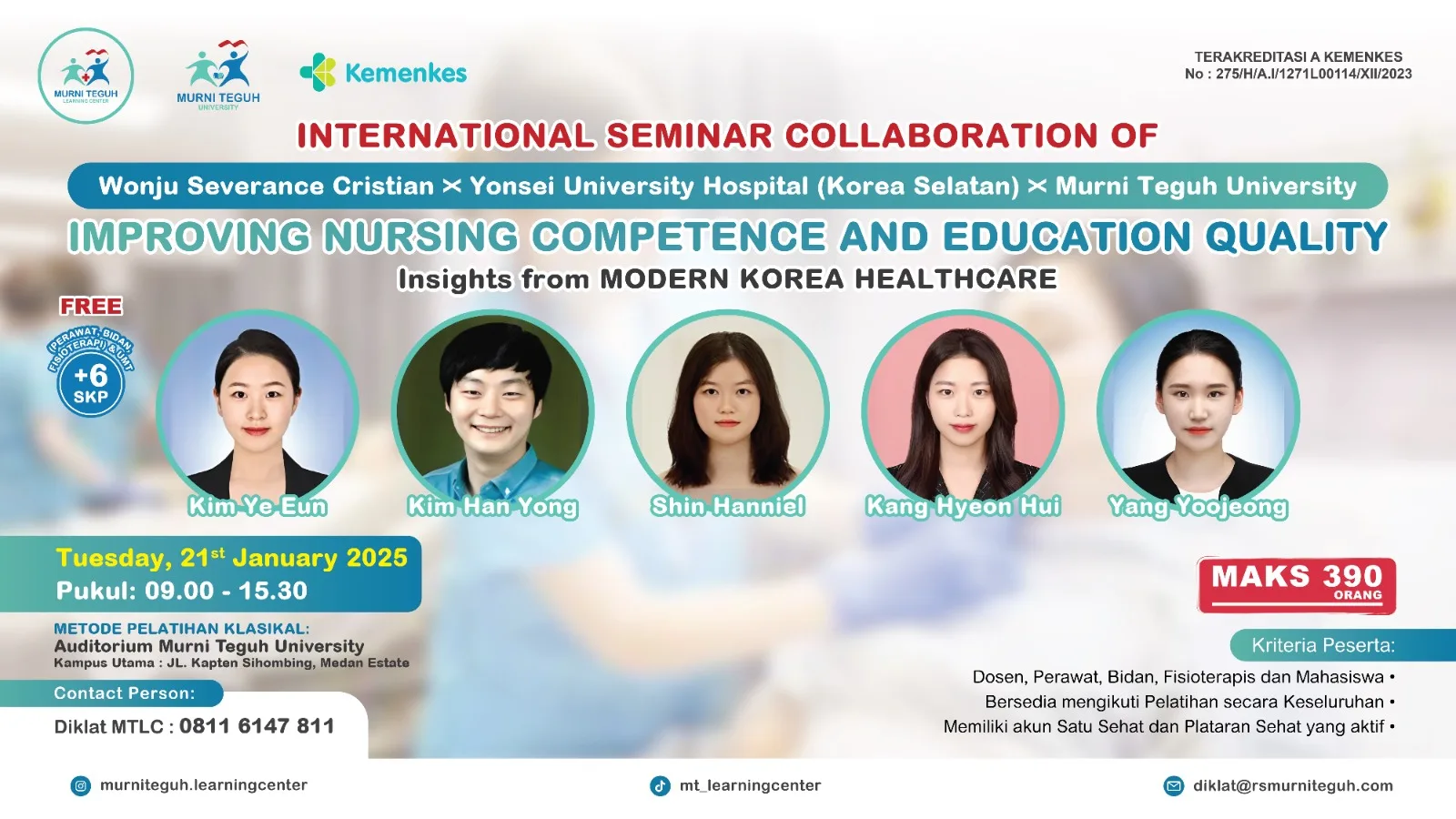 Seminar Improving Nursing Competence and Education Quality : Insights from Modern Korea Healthcare
