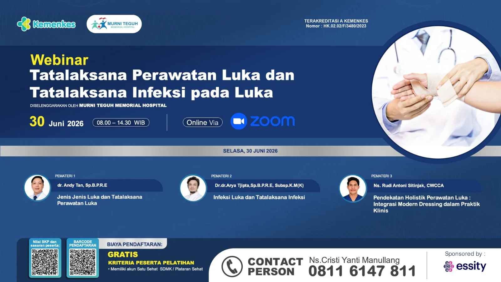 Webinar Tatalaksana Perawatan Luka dan Tatalaksana Infeksi pada Luka