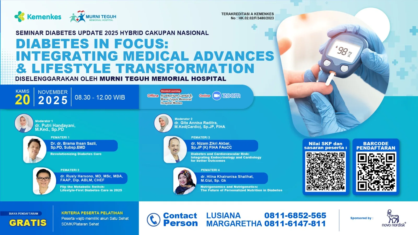 Seminar Diabetes Update 2025 Hybrid Cakupan Nasional " Diabetes in Focus : Integrating Medical Advances and Lifestyle Transformation"
