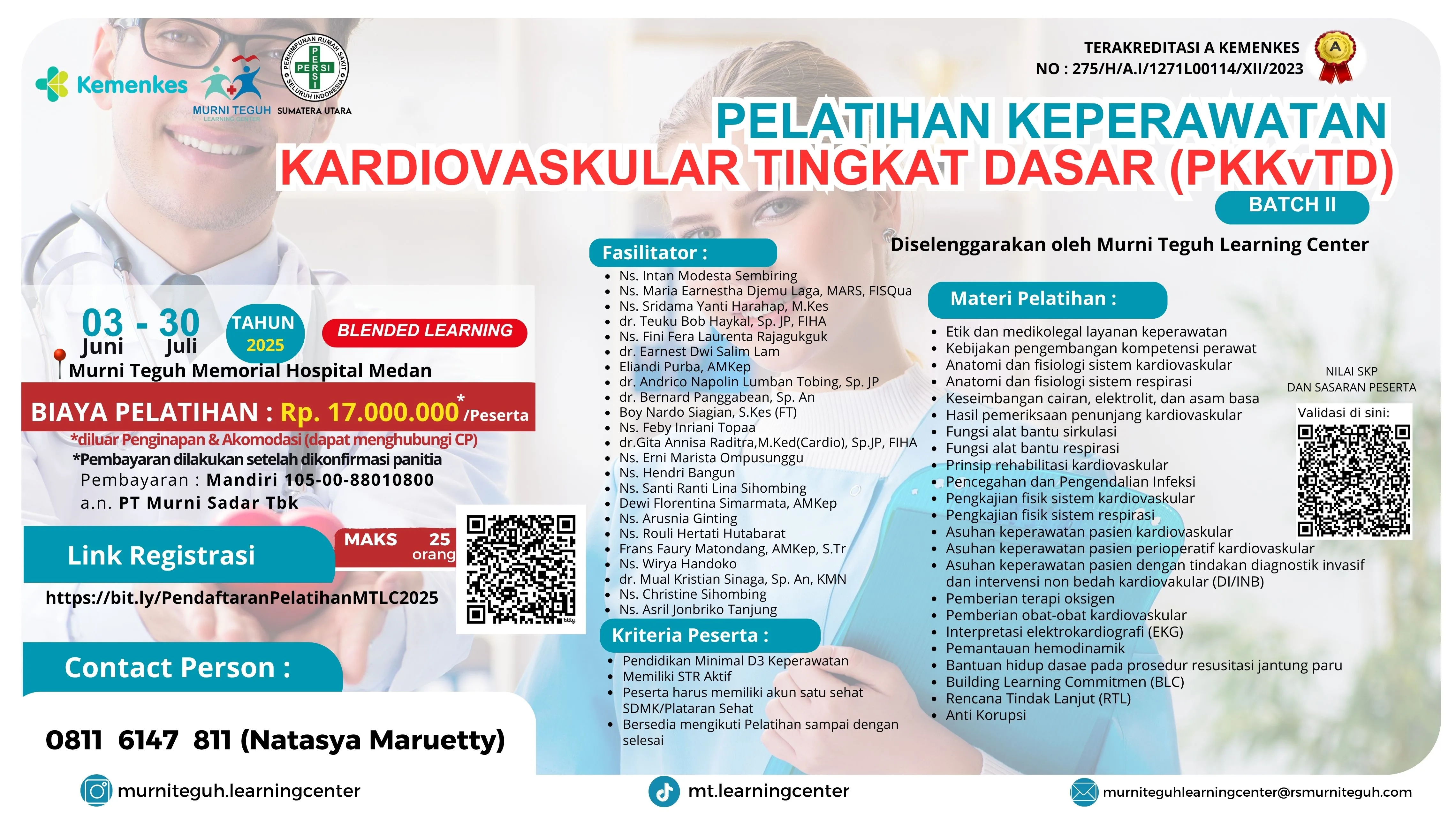 Pelatihan Penatalaksanaan Keperawatan Kardiovaskular Tingkat Dasar Batch 2