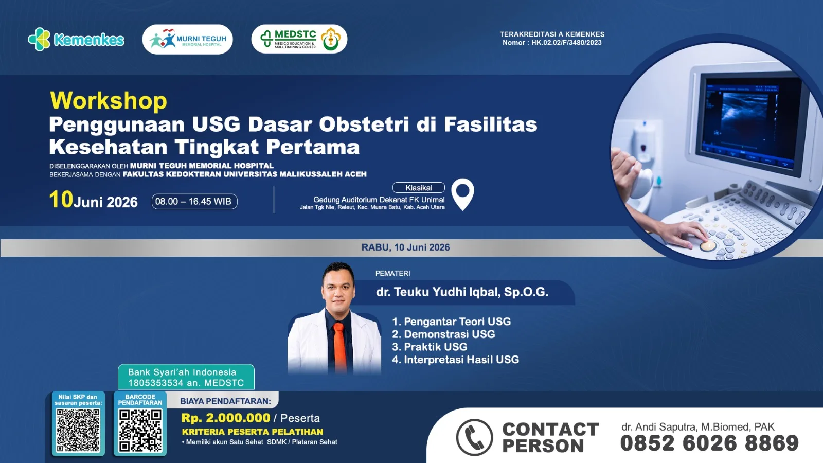 Workshop Penggunaan USG Dasar Obstetri di Fasilitas Kesehatan Tingkat Pertama