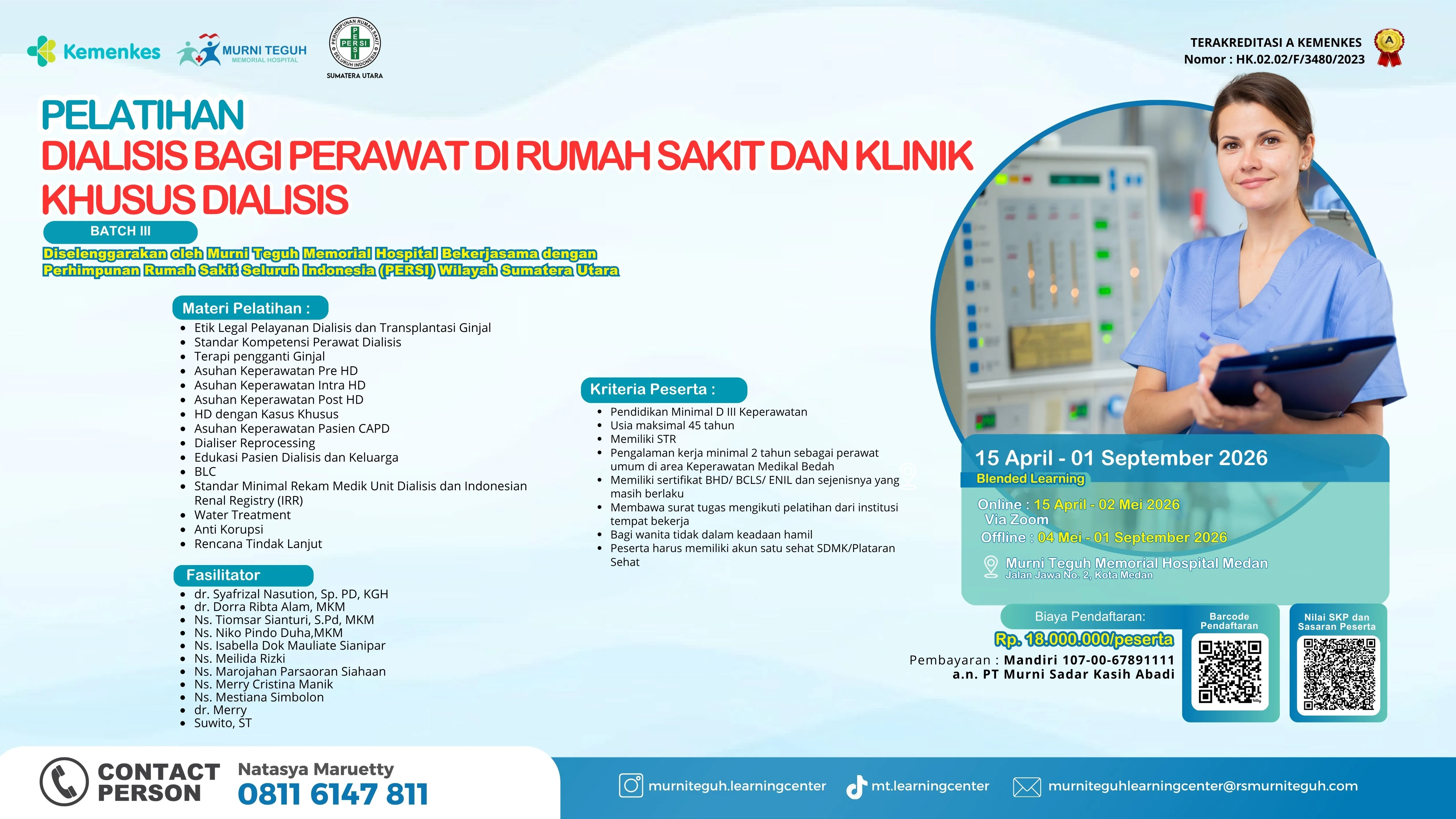 Pelatihan Dialisis bagi Perawat di Rumah Sakit Batch 3
