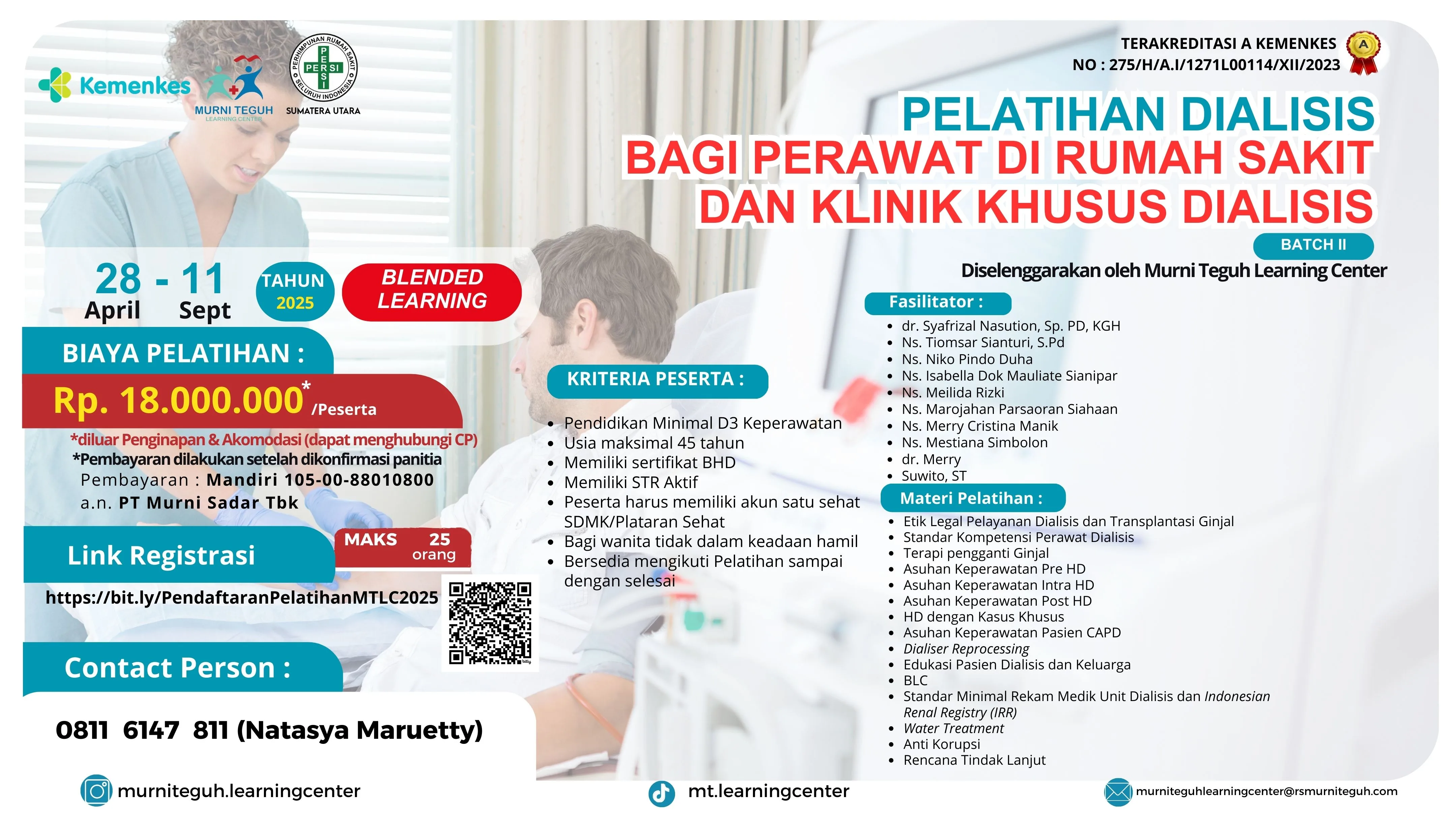Pelatihan Dialisis bagi Perawat di Rumah Sakit Batch 2