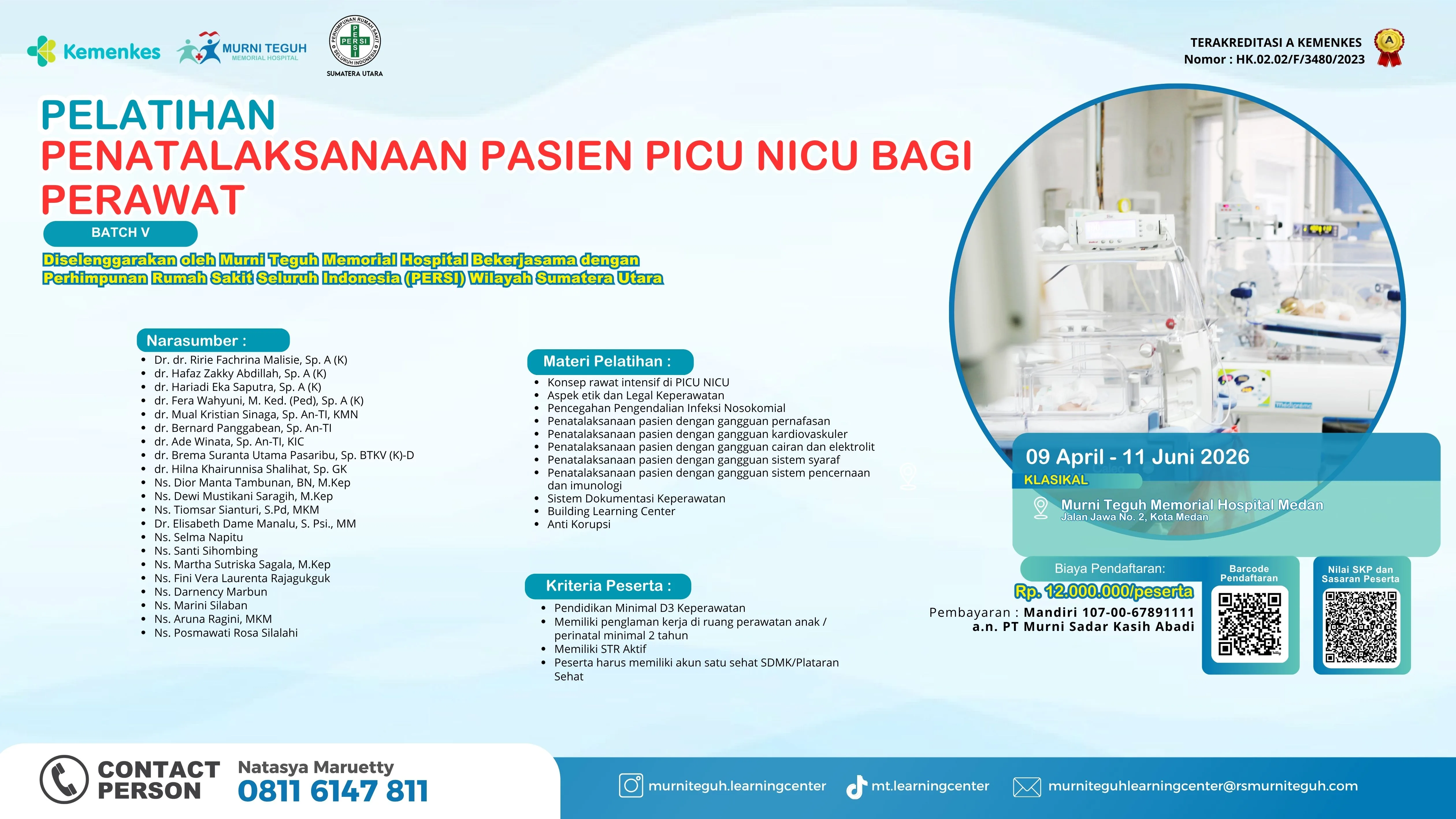 Pelatihan Penatalaksanaan Pasien PICU NICU bagi Perawat Batch 5