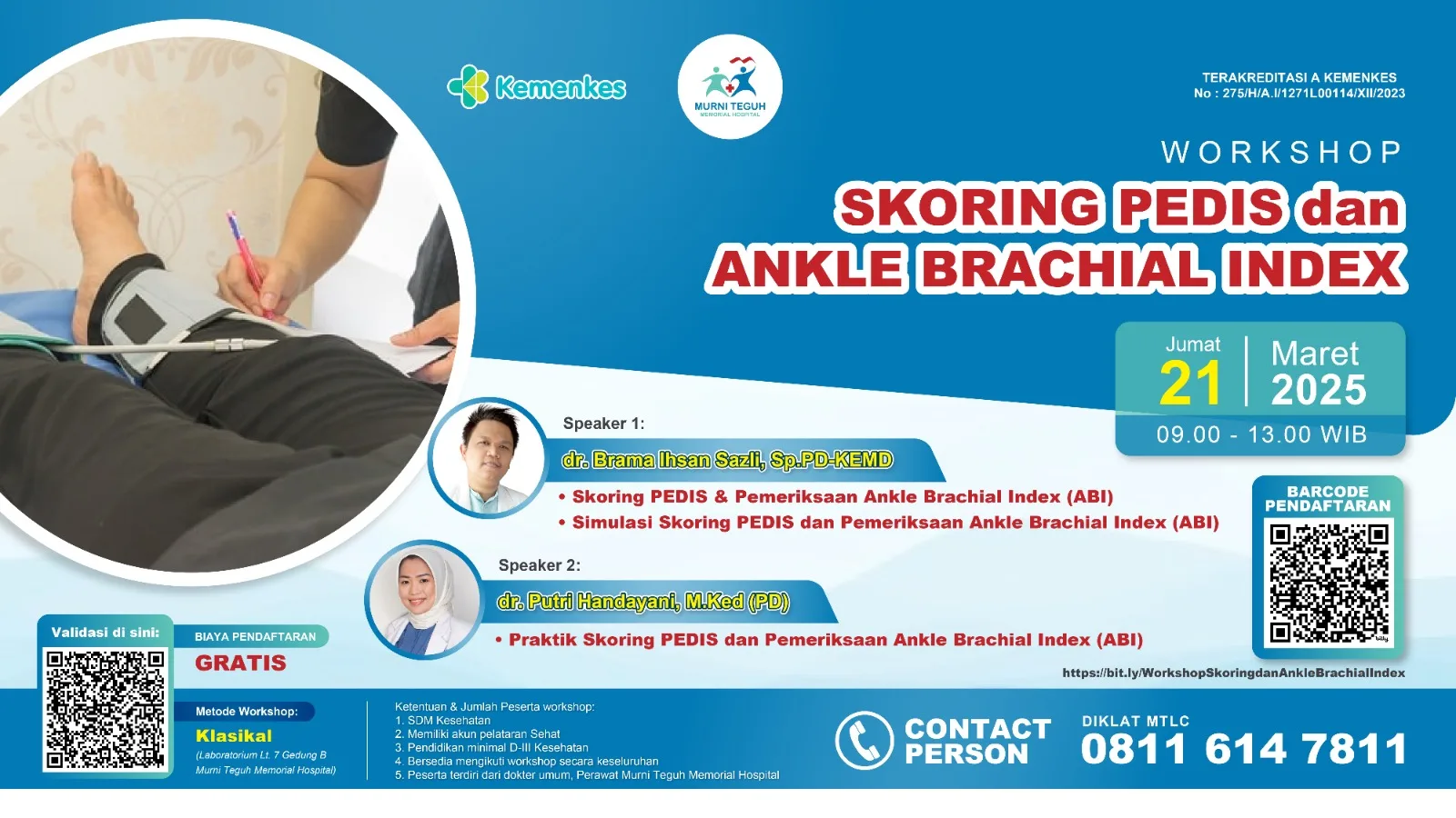 Workshop Skoring PEDIS dan Pemeriksaan Ankle Brachial Index 