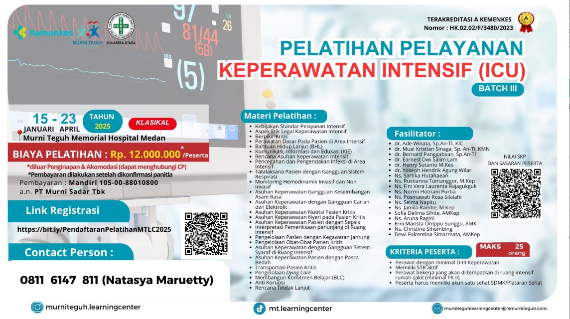 Pelatihan Pelayanan Keperawatan Intensif (ICU) Komprehensif Batch 3