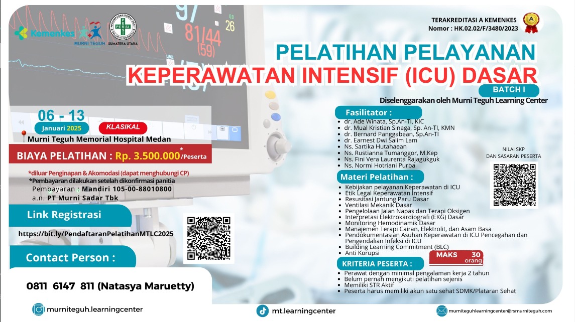 Pelatihan Pelayanan Keperawatan Intensif (ICU) Dasar Batch 1