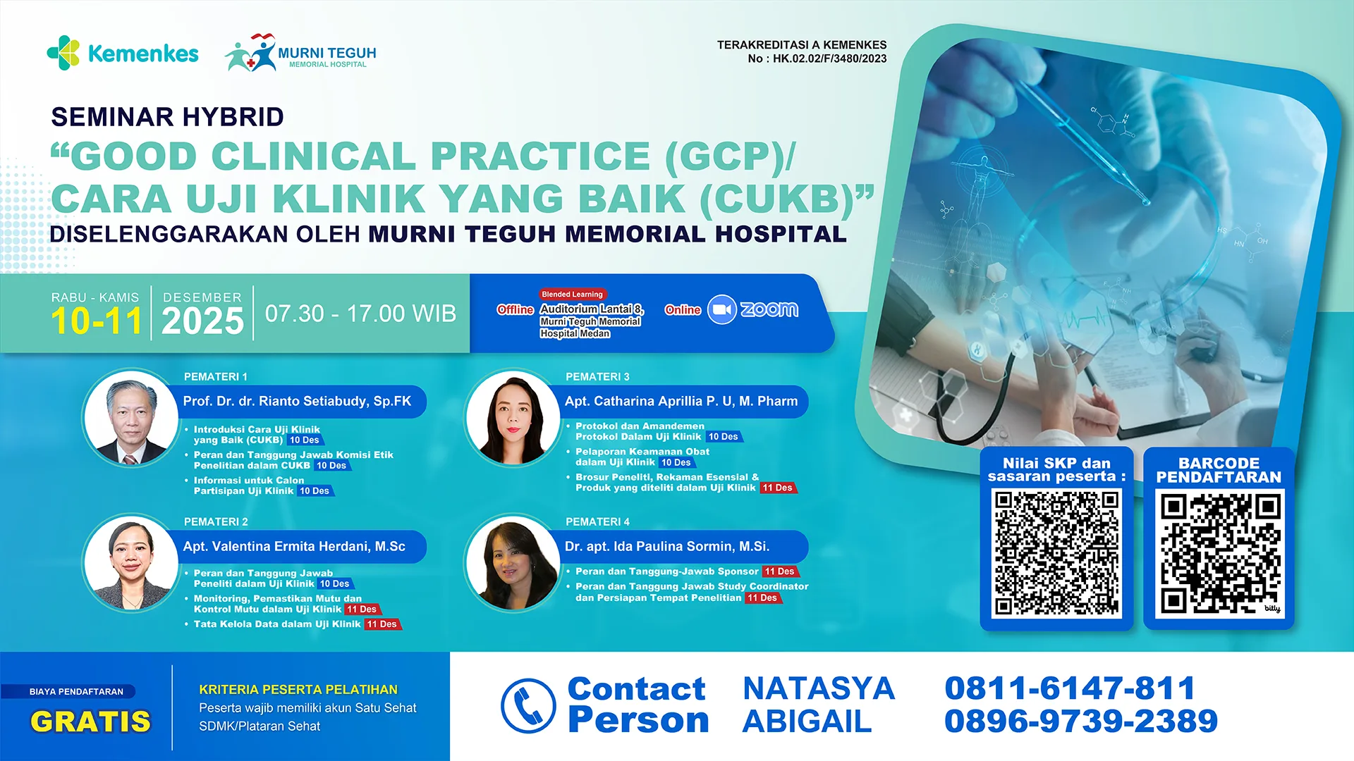 Seminar "Good Clinical Practice (GCP) / Cara Uji KLinik Yang Baik (CUKB)"