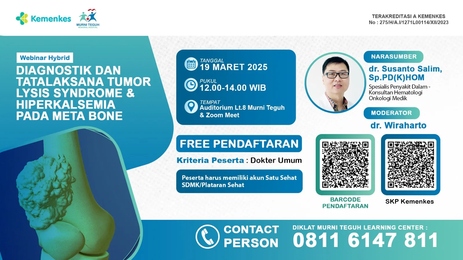 Seminar Hybrid "From Oncology to Emergency Care : Addressing Tumor Lysis Syndrome and Managing Hypercalcemia in Metastatic Bone Disease"