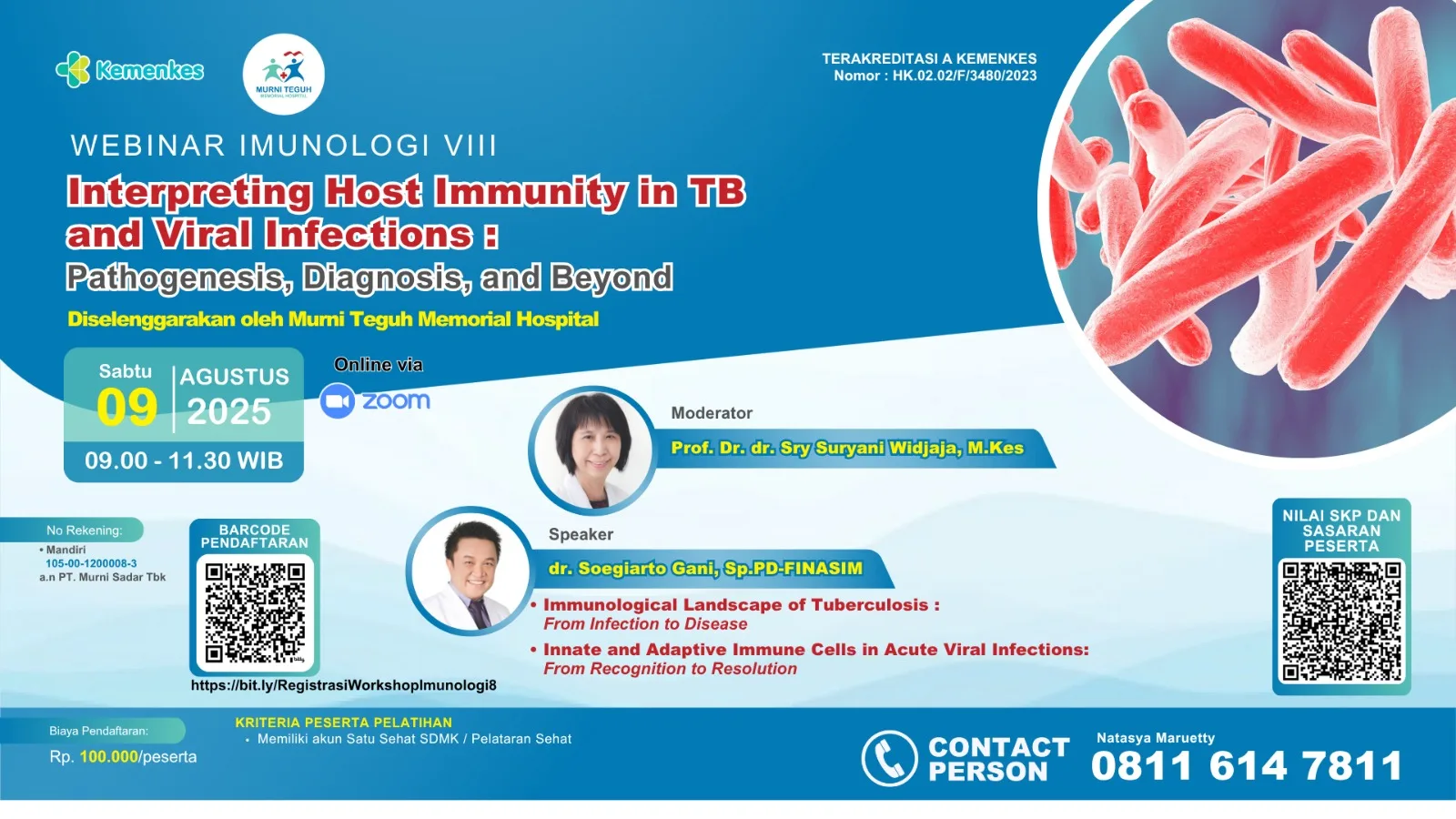 Webinar Imunologi VIII "Interpreting Host Immunity in TB and Viral Infections: Pathogenesis, Diagnosis and Beyond"