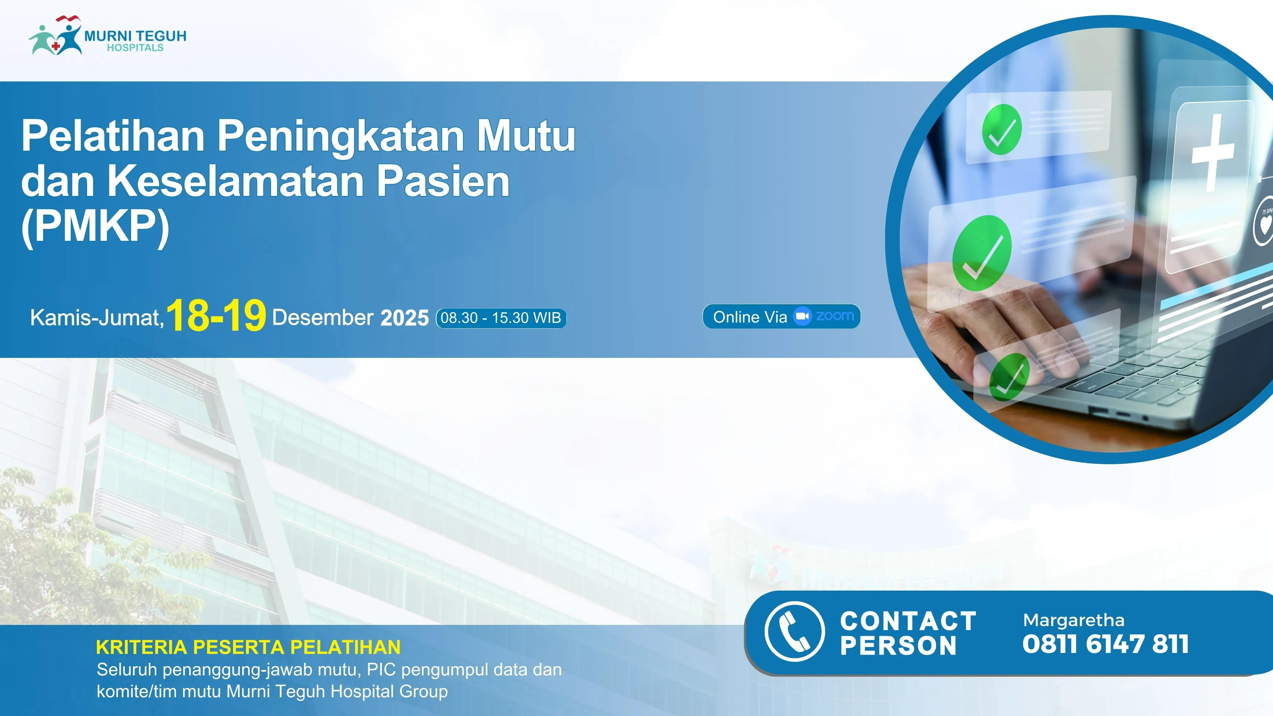 Pelatihan Peningkatan Mutu dan Keselamatan Pasien (PMKP)