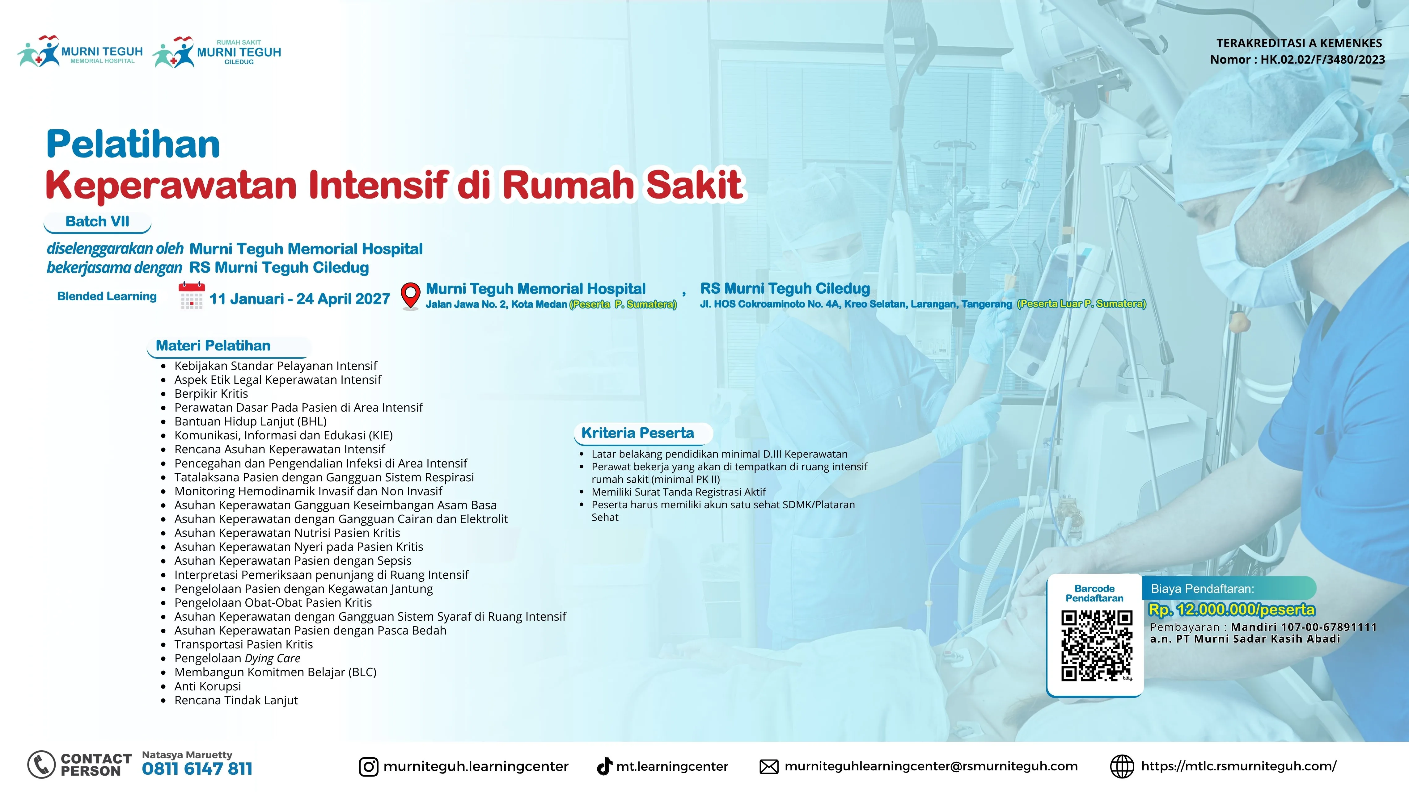 Pelatihan Keperawatan Intensif di Rumah Sakit Batch 7