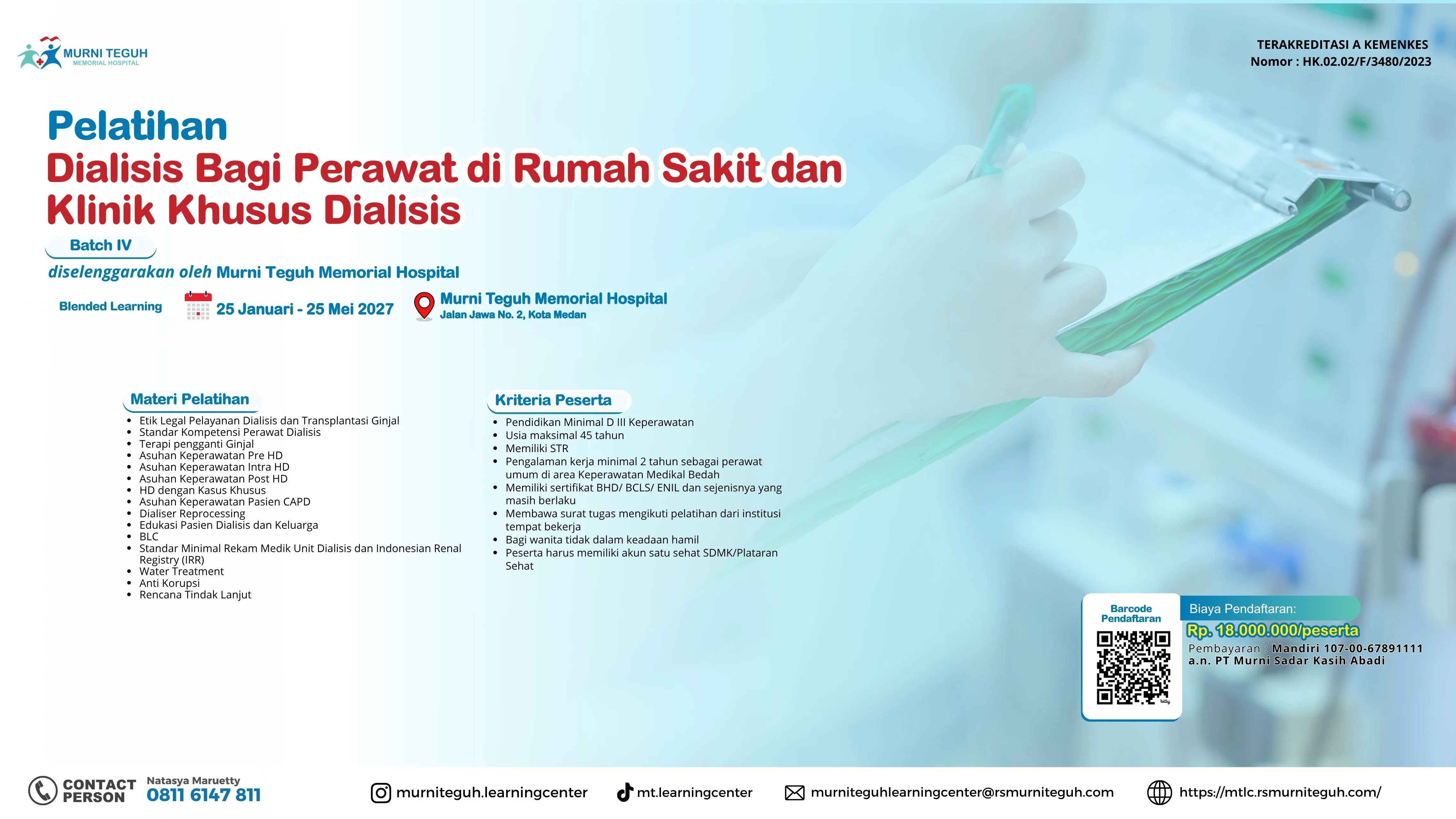 Pelatihan Dialisis bagi Perawat di Rumah Sakit Batch 4