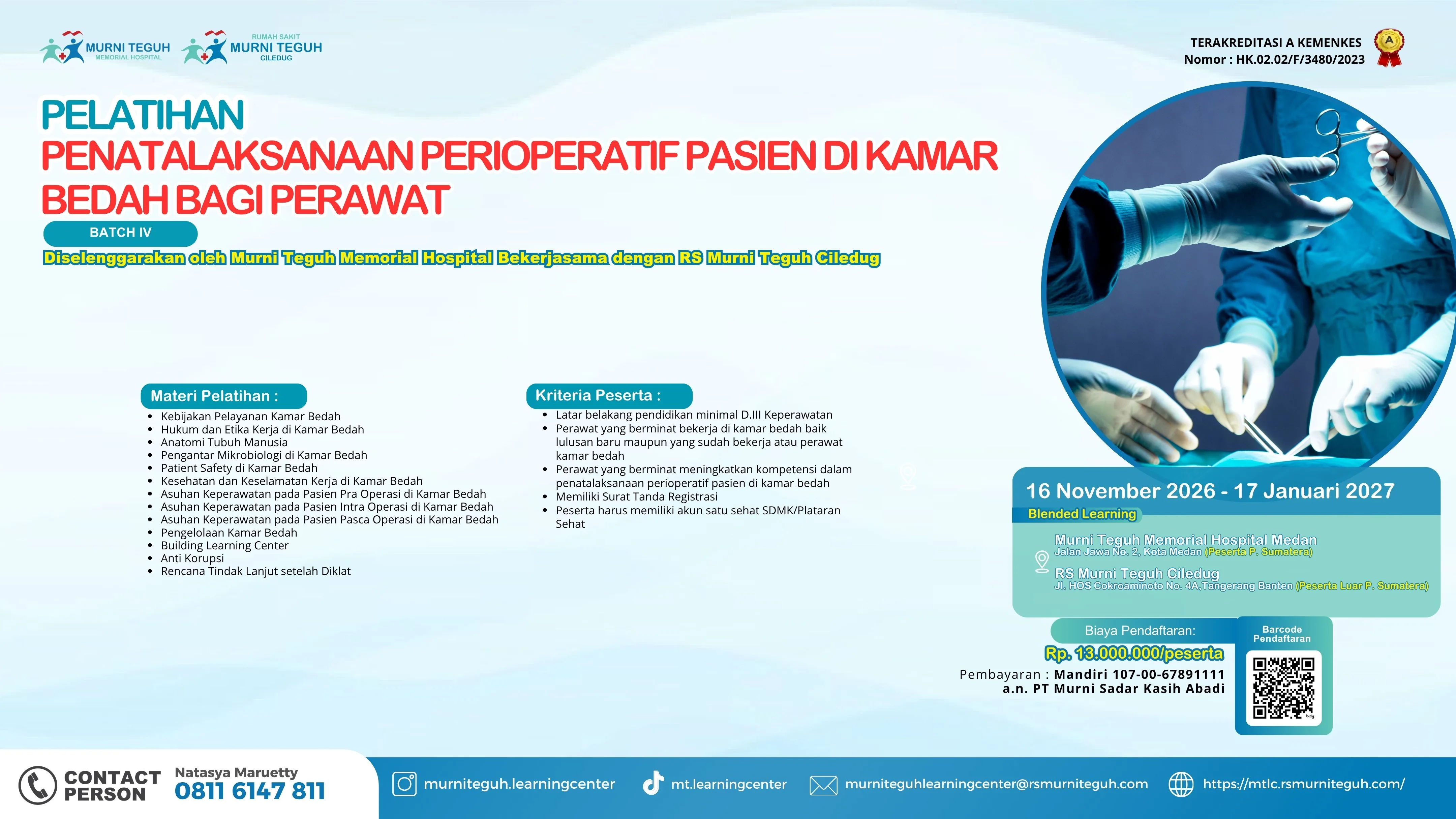 Pelatihan Penatalaksanaan Perioperatif Pasien di Kamar Bedah Bagi Perawat Batch 4